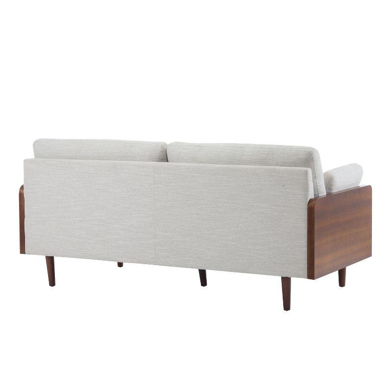 Christopher Knight Home Arboris Modern Uphosltered 71.75" Wood Frame 3 Seater Sofa with Accent Pillows