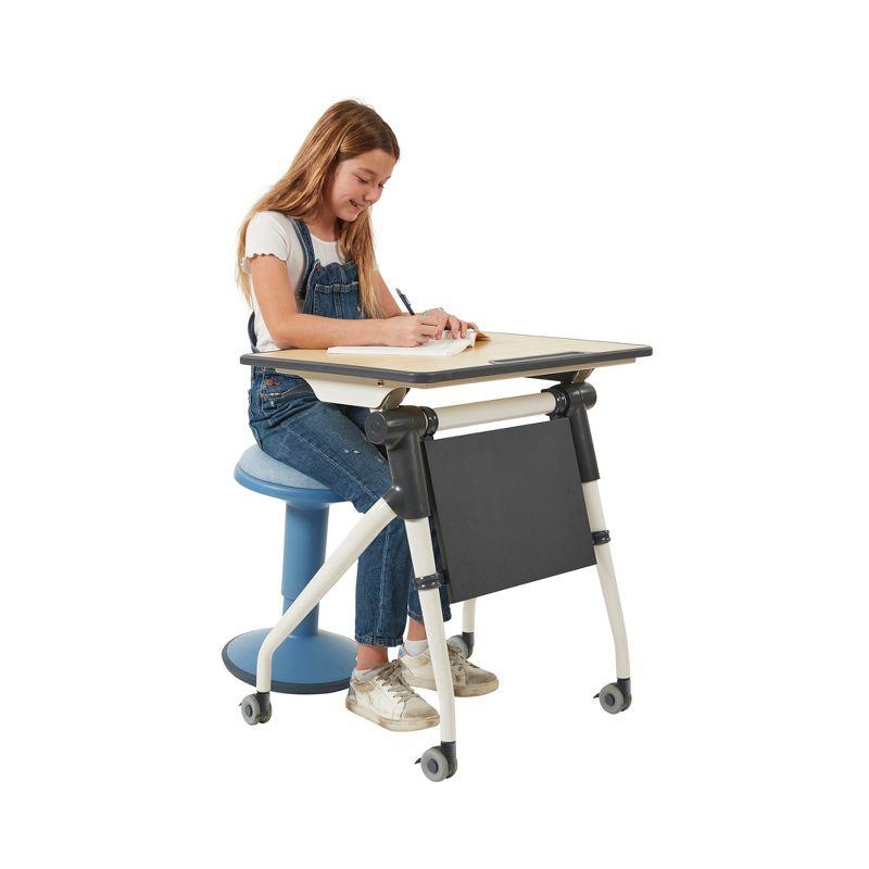 ECR4Kids ECR4Kids Nesting Student Desk, Portable Table, Maple/Grey