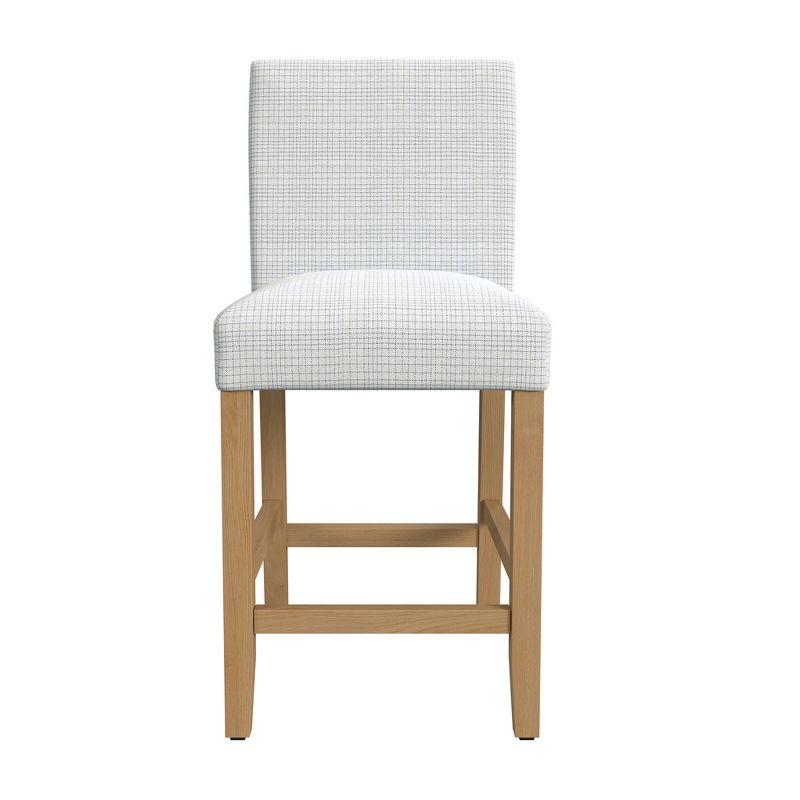 Classic Mini Grid Pattern Upholstered Counter Height Barstool - HomePop