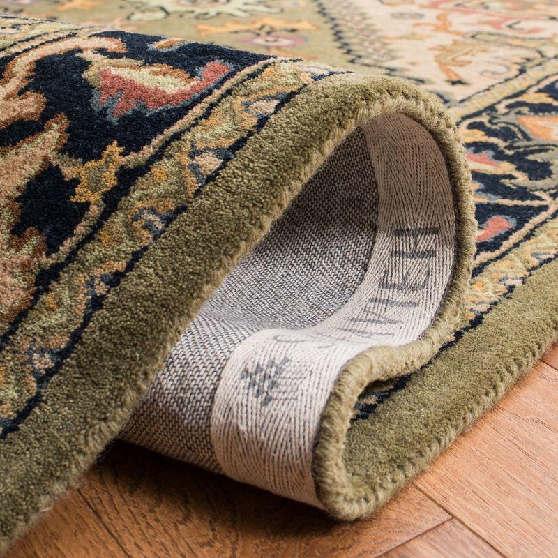 Heritage HG625 Handmade Runner Rug - 2'3"x6' - Green/Light Brown - Safavieh
