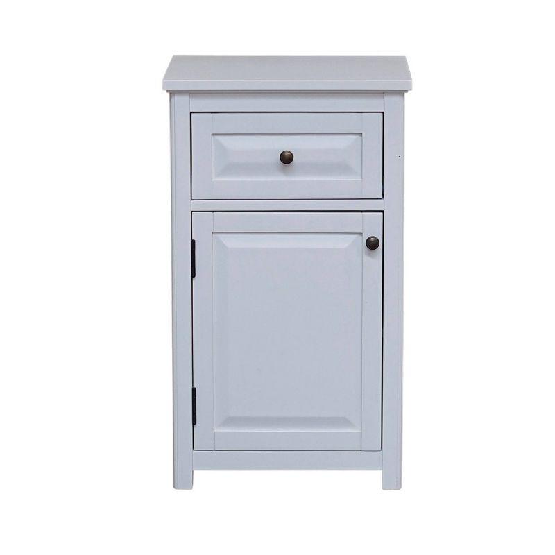 Elegant White 32.7" Floor Cabinet with Adjustable Shelving