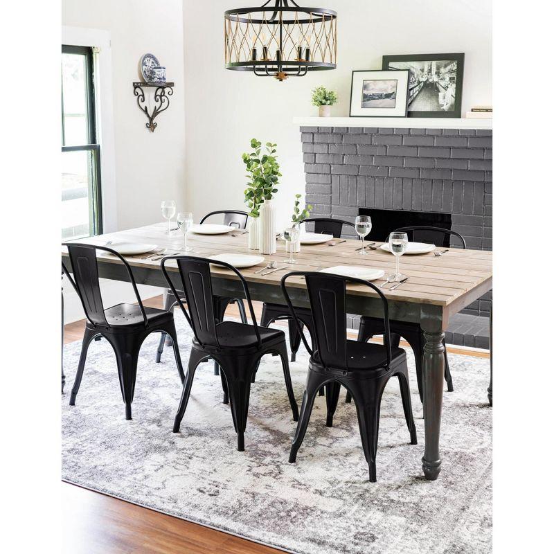 Unique Loom Rosso Collection Area Rug - Bellini (9'  x 12' 2" Rectangle Gray/Ivory)