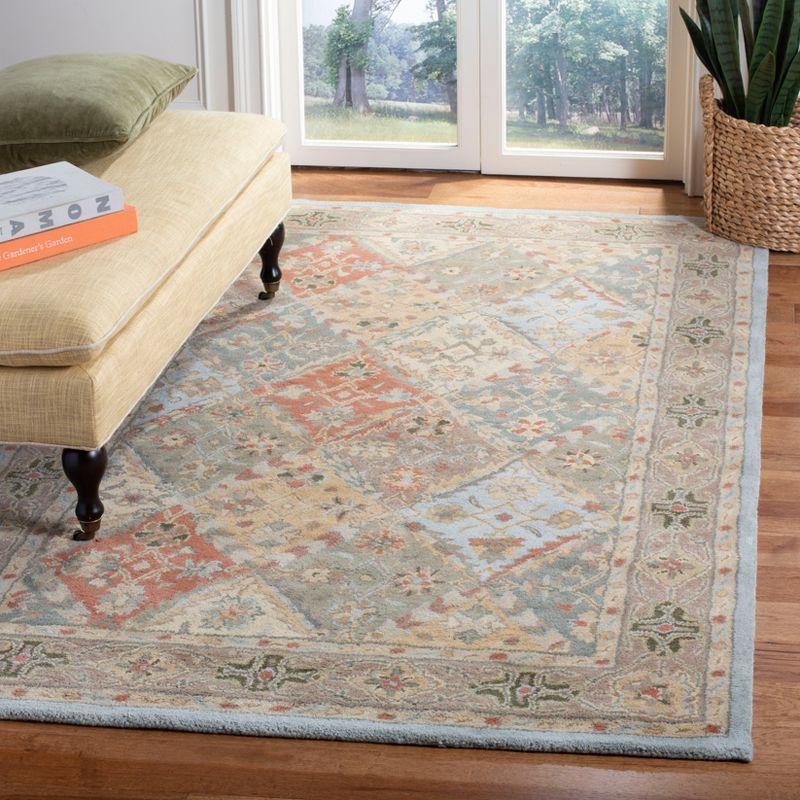 Elysian Fields Light Blue & Light Brown Hand-tufted Wool Rug - 4' x 6'