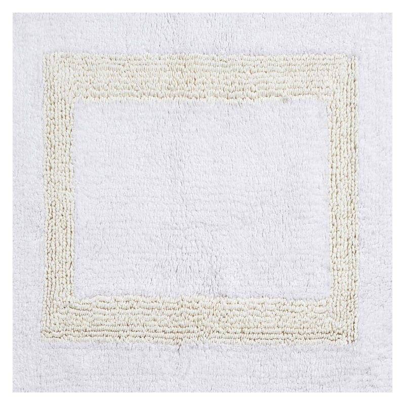 21"x34" Hotel Collection Bath Rug White/Ivory - Better Trends: Cotton Tufted, Machine Washable