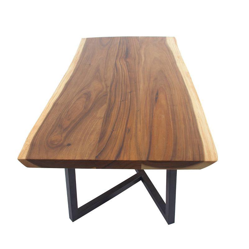 Contemporary Wood Dining Table Brown - Olivia & May: Sleek Design, Seats 6, Non-Extendable