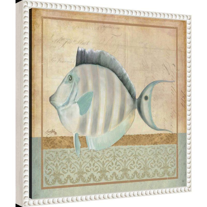 Amanti Art Vintage Fish III by Elizabeth Medley Framed Canvas Wall Art