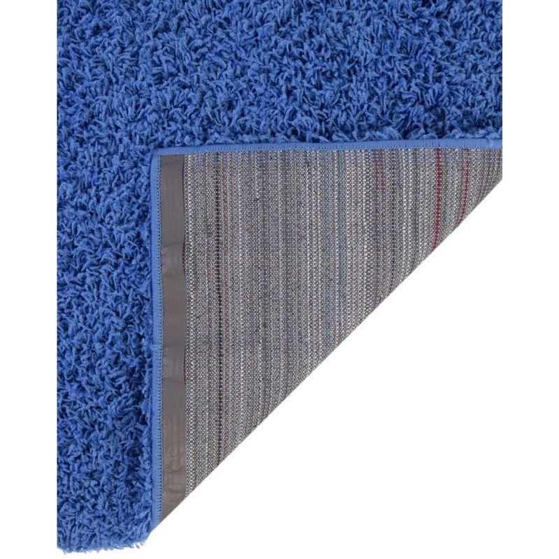 Unique Loom 8' 0 x 11' 0 Rectangle Solid Shag Periwinkle Blue Area Rug