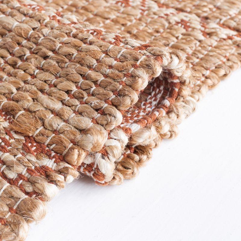 Natural Fiber NFB655 Flat Weave Indoor Area Rug - Rust/Natural - 4'x6' - Safavieh