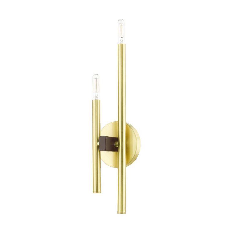 Livex Lighting Denmark 2 - Light Wall Light in  Satin Brass