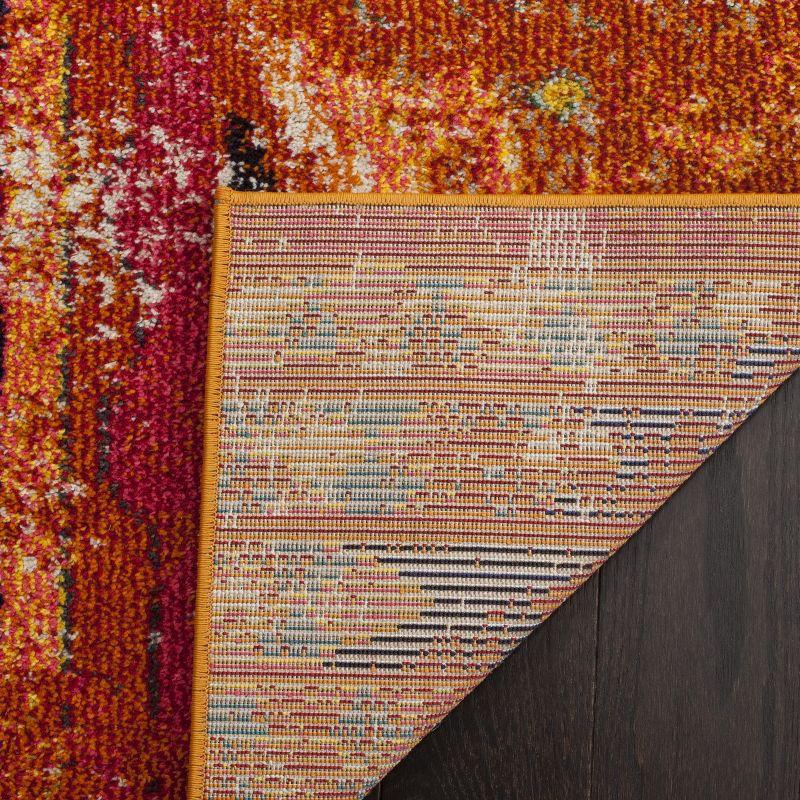 Monaco MNC222 Power Loomed Indoor Area Rug - Orange/Multi - 6'7"x9'2" - Safavieh.
