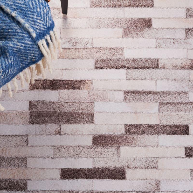 Faux Hide FAH500 Power Loomed Machine Washable Area Rug - Beige/Brown - 3'x5' - Safavieh.