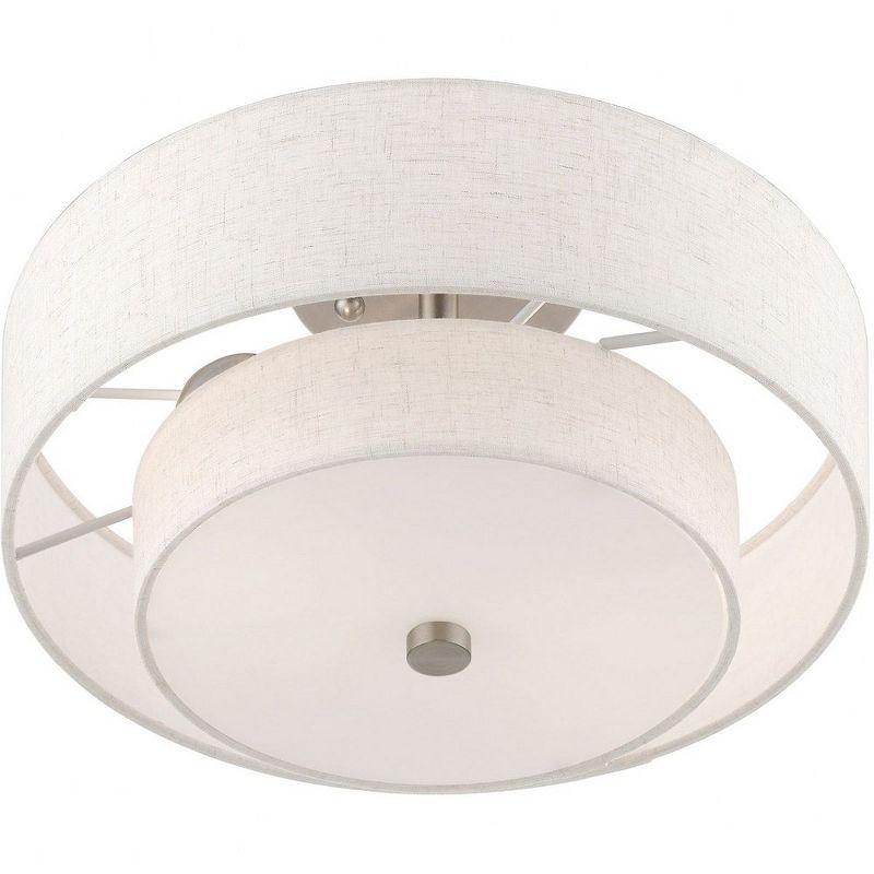 Livex Lighting Meridian 2 - Light Semi-Flush Mount in  Brushed Nickel