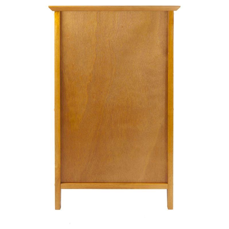 4 Drawers Studio File Cabinet Honey Brown - Winsome: Vertical Storage, Home Office, L-Shaped Desk Compatible