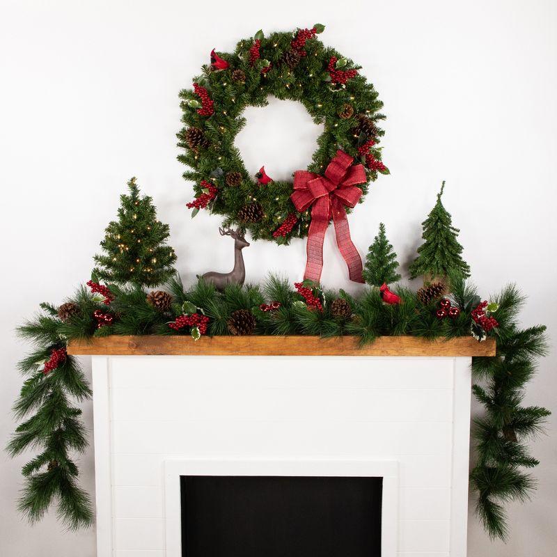 Northlight 9' x 14" Unlit White Valley Pine Artificial Christmas Garland