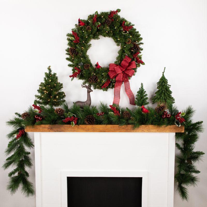 Northlight 30" Prelit Canadian Pine Artificial Christmas Wreath - Clear Lights