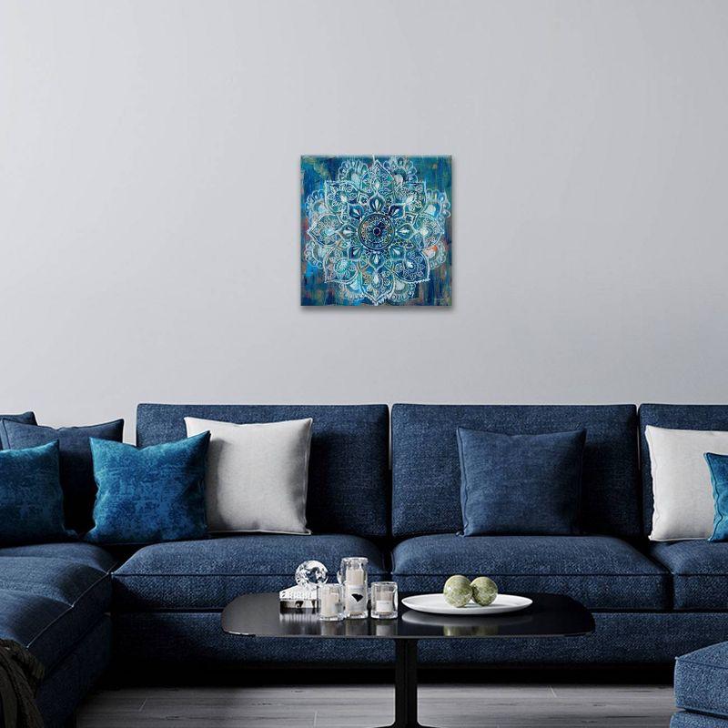 Mandala in Blue II by Danhui Nai Unframed Wall Canvas - iCanvas