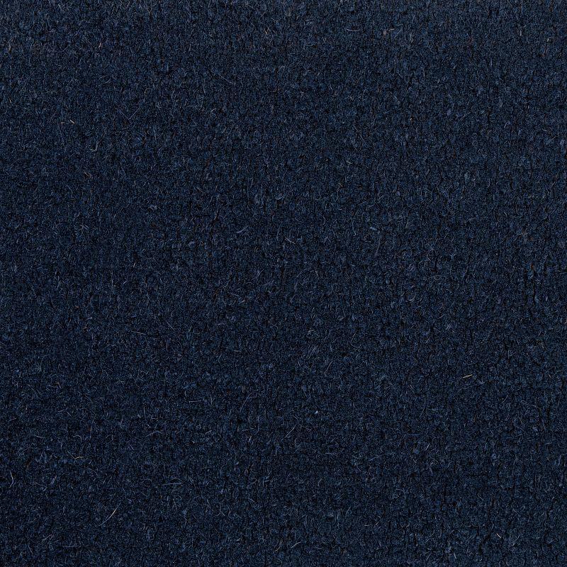 Flash Furniture Harbold 18" x 30" Indoor/Outdoor Solid Natural Coir Doormat with Non-Slip Backing in Navy