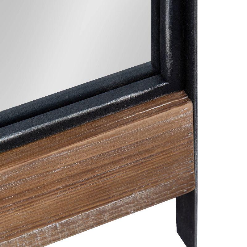 19.2" x 63" Kincaid Full Length Wall Mirror Rustic Brown - Kate & Laurel All Things Decor: Metal Frame, Freestanding Espejo