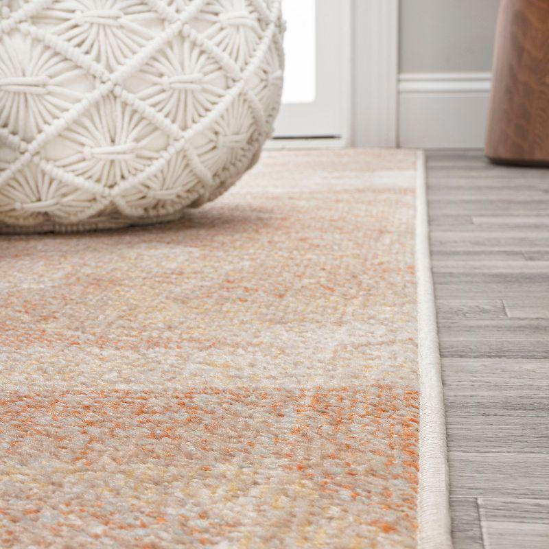 3' x 5' Petalo Abstract Two-Tone Modern Area Rug, Orange/Beige/Cream - JONATHAN Y