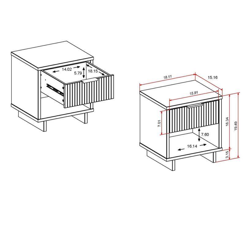 Granville Modern 1 Drawer Nightstand - Manhattan Comfort