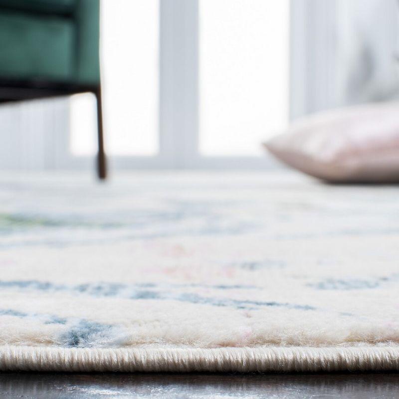 Lillian LLN382 Power Loomed Area Rug - Green/Blue - 6'7"x6'7" - Safavieh.