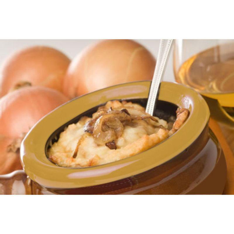 Kitchen Basics Onion Soup Bowl 4/ST Stoneware 375ml/12.6oz - Brown, Microwave, Oven and dishwasher safe, Make delicious french onion soup