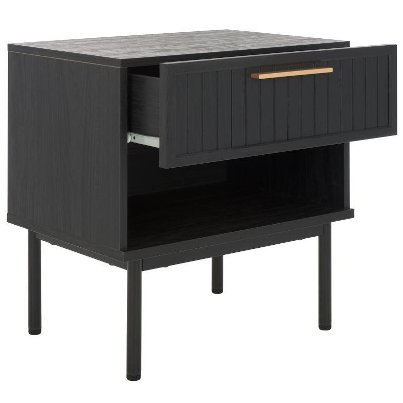Axelle 1 Drawer Nightstand - NST9607 - Black/Black - Safavieh