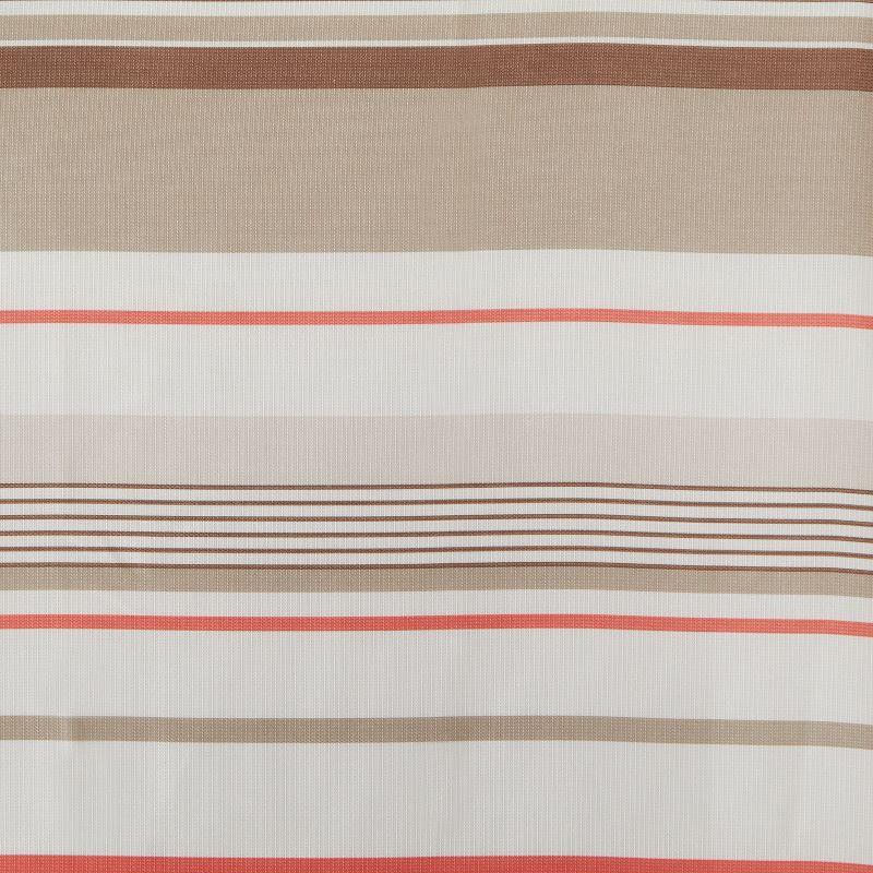 Coral Garden Stripe Shower Curtain Tan - Saturday Knight Ltd.: Polyester Bath Curtain, Buttonhole Top, Machine Washable