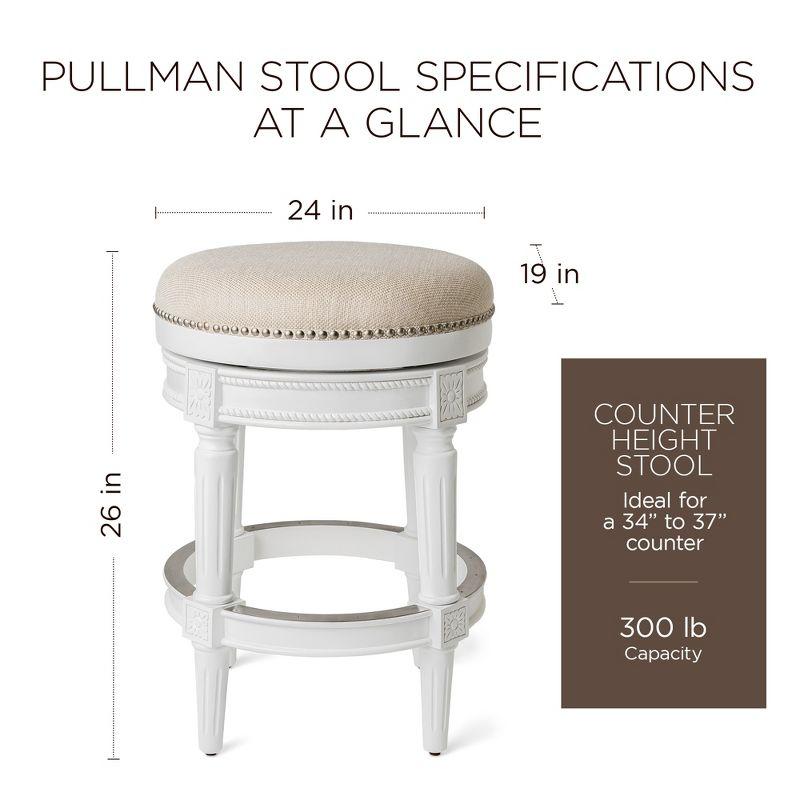 Maven Lane Pullman Backless Bar Stool with Fabric Upholstery