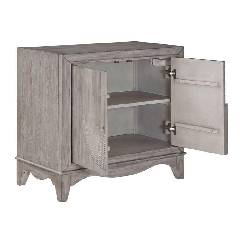 Carbondale Gray Transitional 2-Door Pine Cabinet