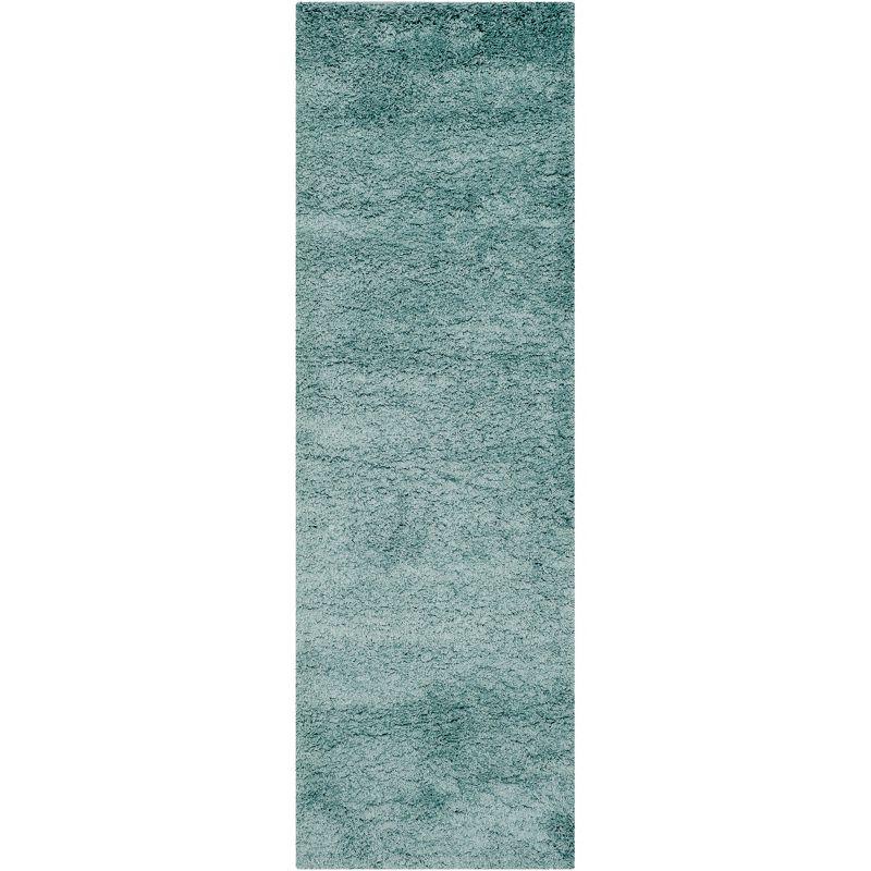 California Shag SG151 Power Loomed Indoor Runner Rug - Light Blue - 2'3"x9' - Safavieh