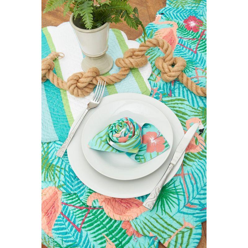 C&F Home Isla Island Cotton Quilted Reversible Rectangular Placemat Set of 6