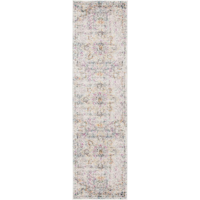 Madison MAD473 Power Loomed Indoor Runner Rug - Grey/Gold - 2'2"x16' - Safavieh