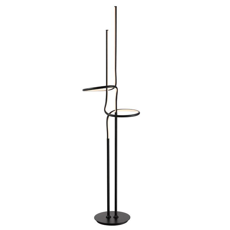 64" Metal Minimalist Dimmable Floor Lamp (Includes LED Light Bulb) Black - Jonathan Y