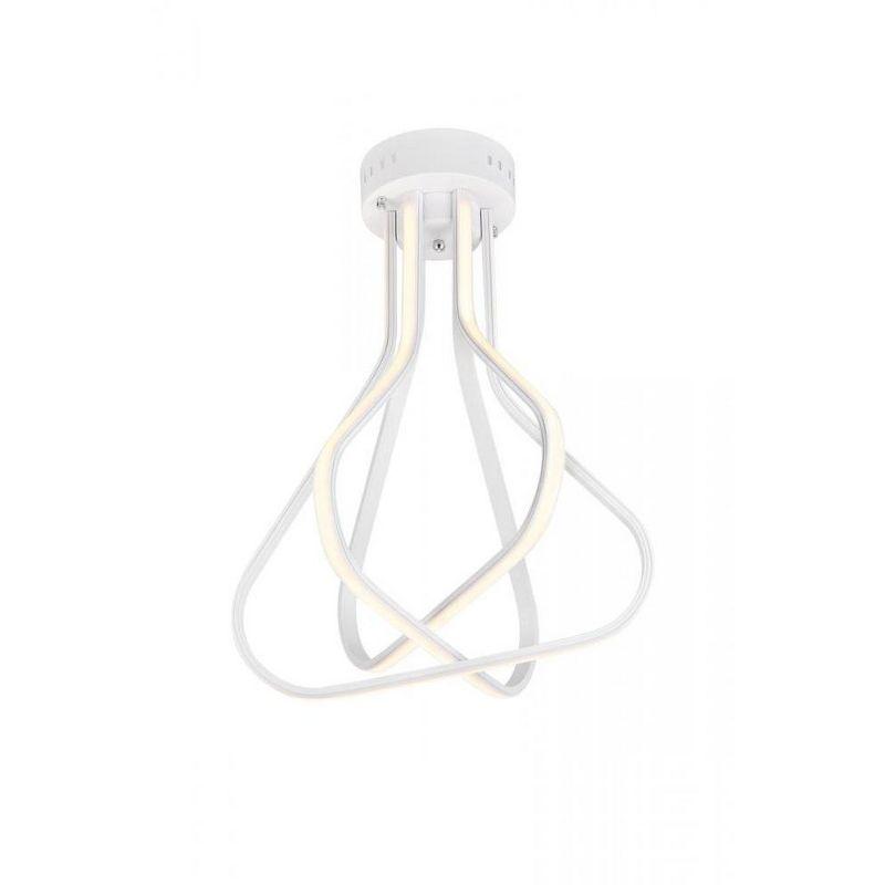 Elegant Lighting Dahlia 3 light in White Flush mount