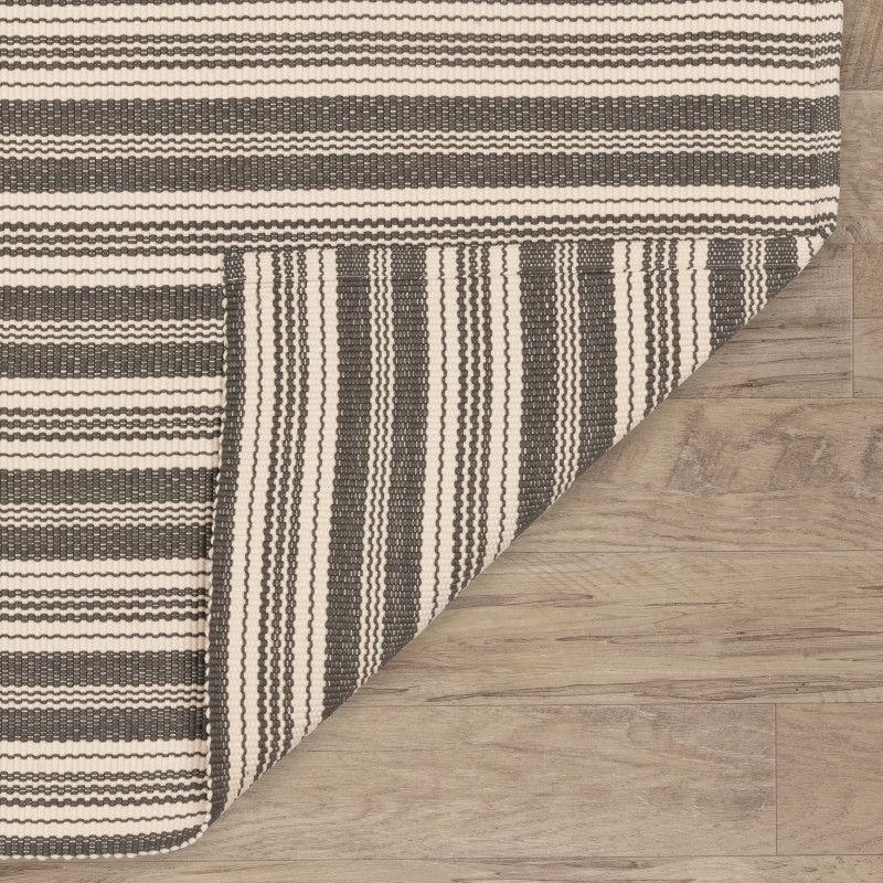 Home Conservatory Ticking Stripe Handwoven Indoor/Outdoor Area Rug