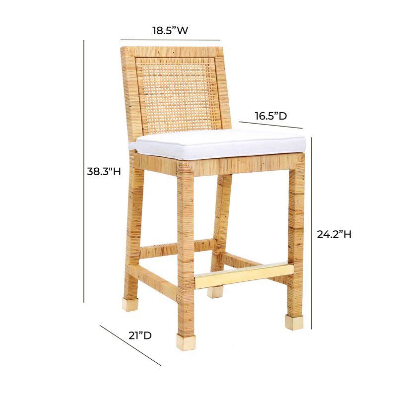 Amara Natural Rattan Veneer Counter Stool