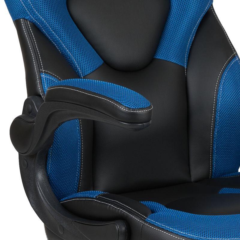 Flash Furniture X10 Gaming Chair Racing Office Ergonomic Computer PC Adjustable Swivel Chair with Flip-up Arms