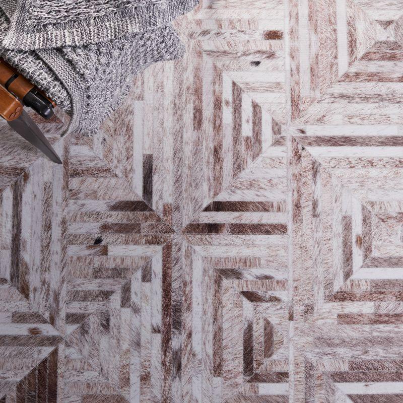 Faux Hide FAH549 Power Loomed Machine Washable Area Rug - Beige/Brown - 8'x10' - Safavieh.