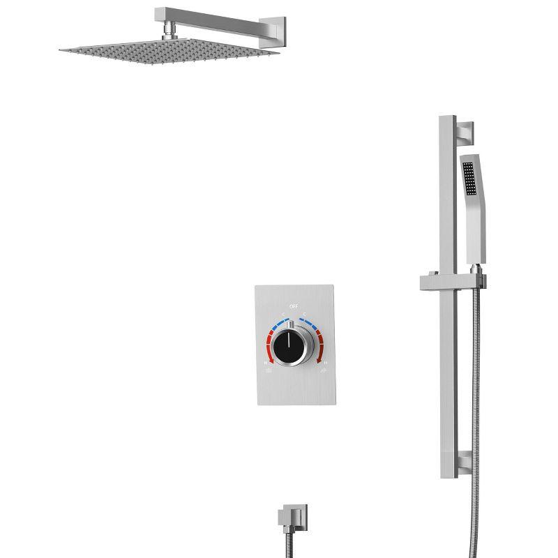 RainfallCascade 10" Pressure Balanced Slide BarShower System with Rough-In Valve