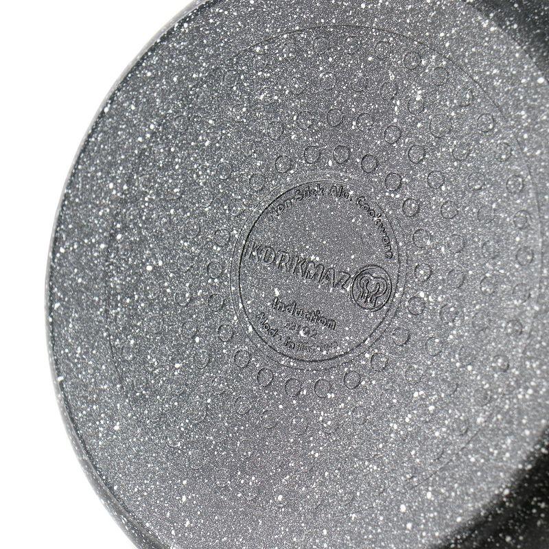 Korkmaz Ornella 2 Piece 2 Liter Quart Aluminum Nonstick Saucepan with Lid