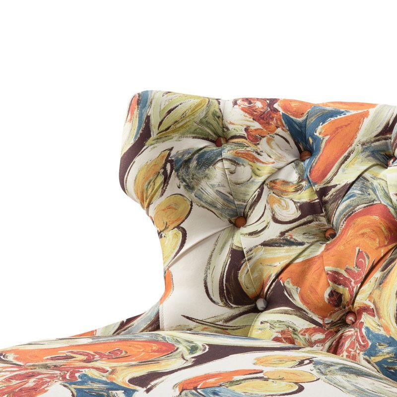Laura Accent Chairs Cream - Madison Park: Modern Slipper Style, Acrylic Legs, Living Room Furniture