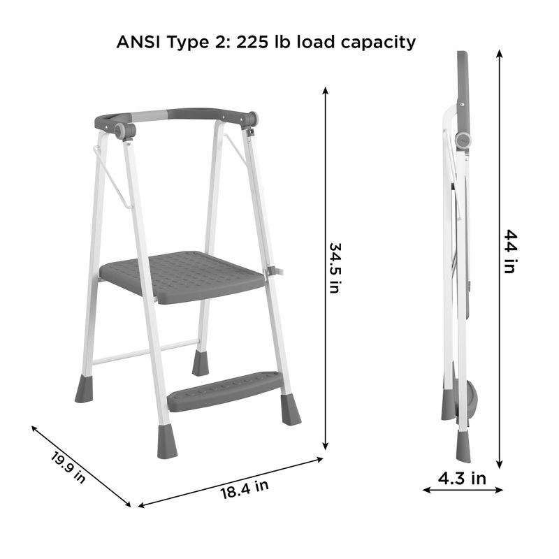 COSCO 2-Step Kitchen Stepper Adult Folding Step Stool, Kids Folding