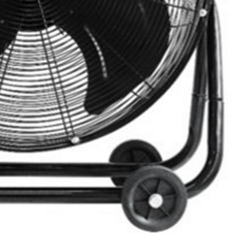 Lifesmart FGD-24Y 24 Inch Recirculating Floor Fan with Adjustable Pitch, 3 Speed Settings, 2 Caster Wheels, and Non-Slip Rubber Feet, Black