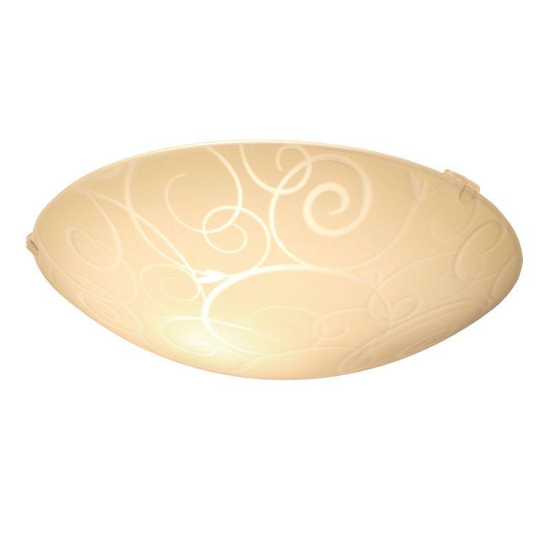 Flushmount Ceiling Light with Scroll Swirl Design White - Simple Designs