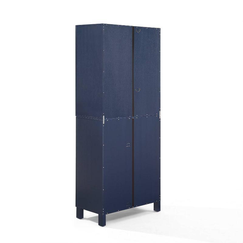 Navy Tall Freestanding Storage Pantry with Adjustable Shelving