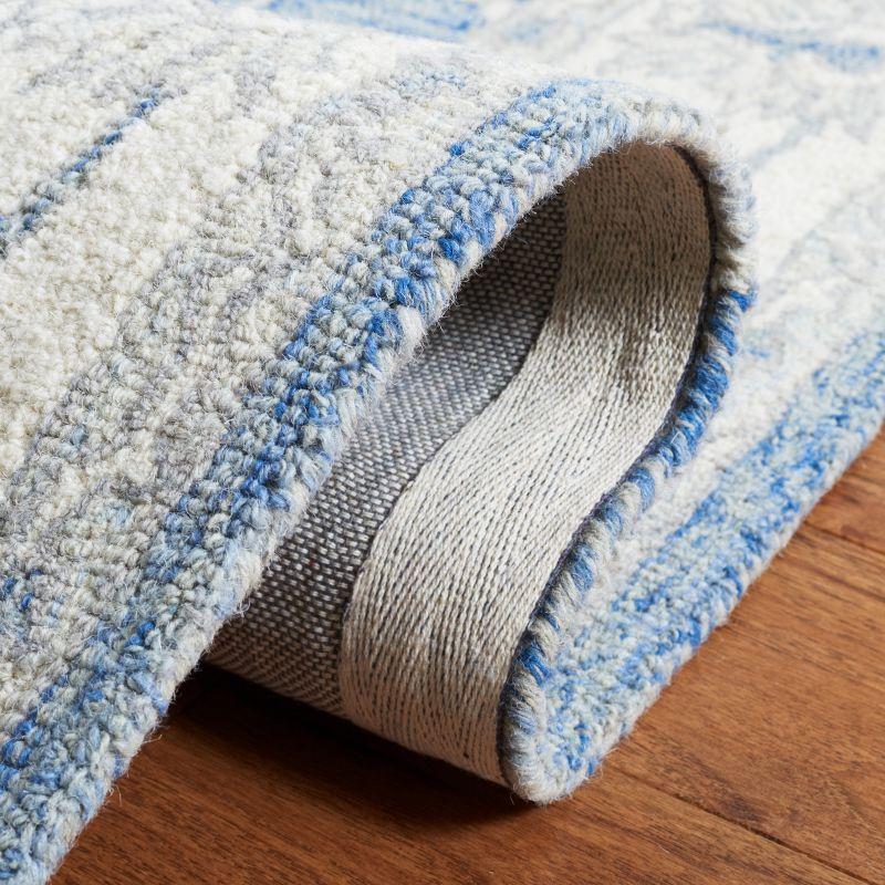 Micro-Loop MLP536 Hand Tufted Indoor Area Rug - Blue/Ivory - 9'x12' - Safavieh