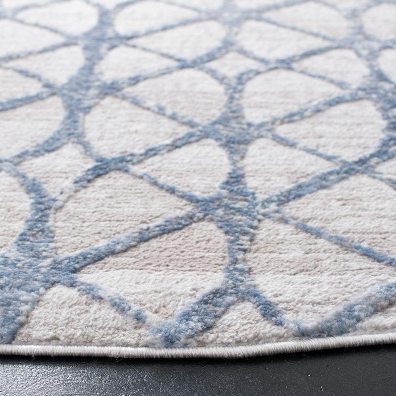 Amelia ALA792 Power Loomed Area Rug - Grey/Blue - 9' round - Safavieh.