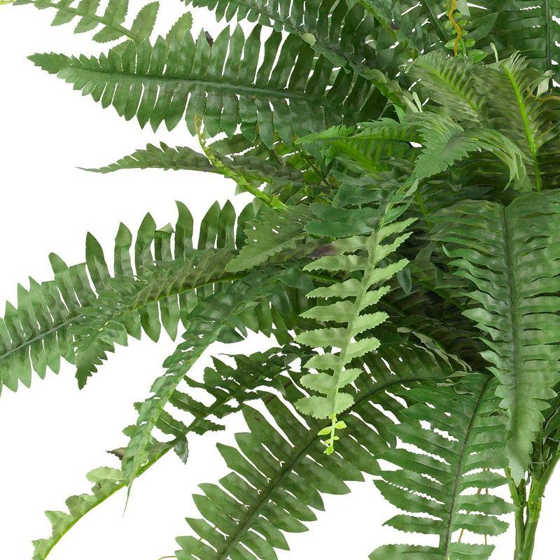 Boston Fern 2pk (40") - Nearly Natural: Artificial Hanging Silk Plant, Indoor Faux Greenery Decor