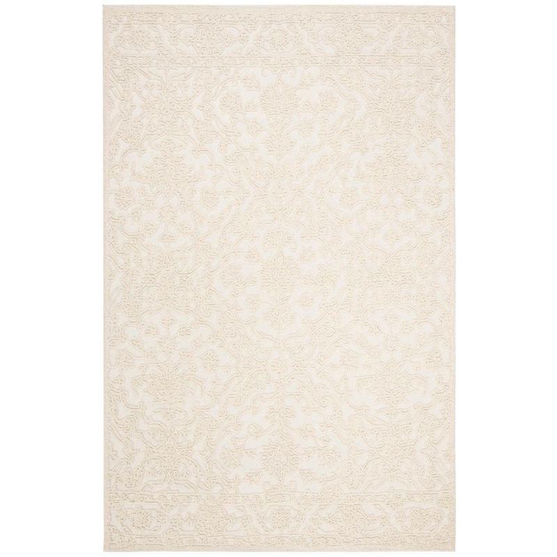 Ivory Hand-Tufted Wool 4' x 6' Rectangular Area Rug